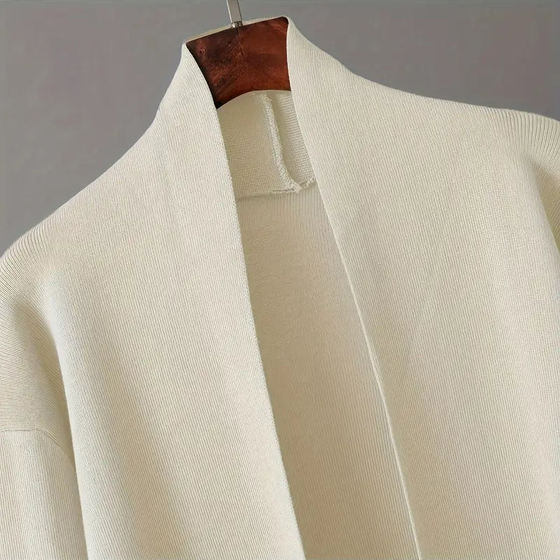 Damen 3 Teiliges Strickset Cardigan Top Hose | Komfort Lounge Set