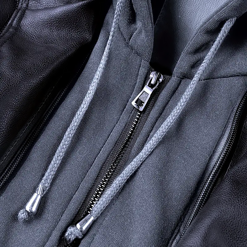 Herren Biker Jacke | Kapuze