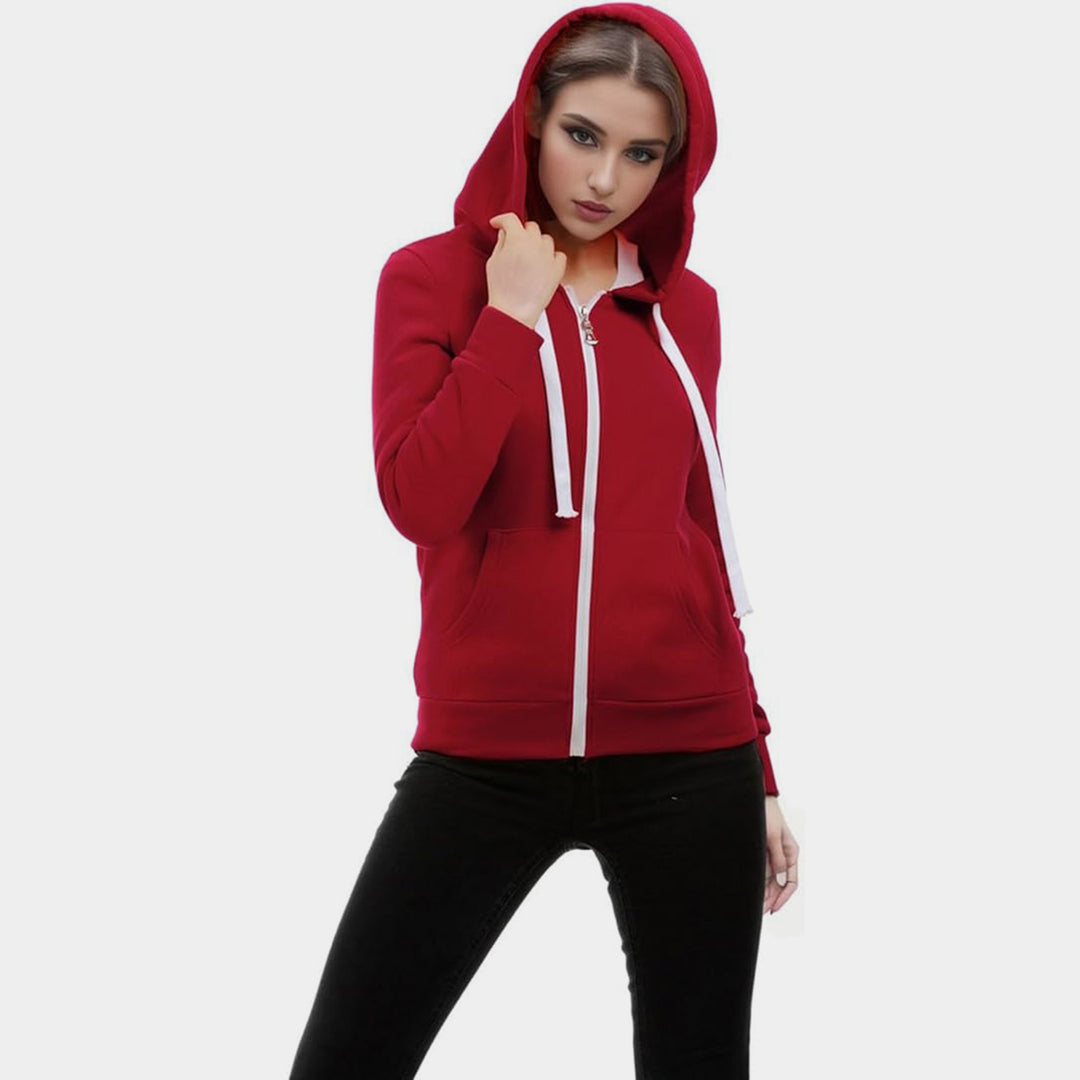 Kapuzenpullover | Damen Reißverschluss Kapuzenpullover | Langarm