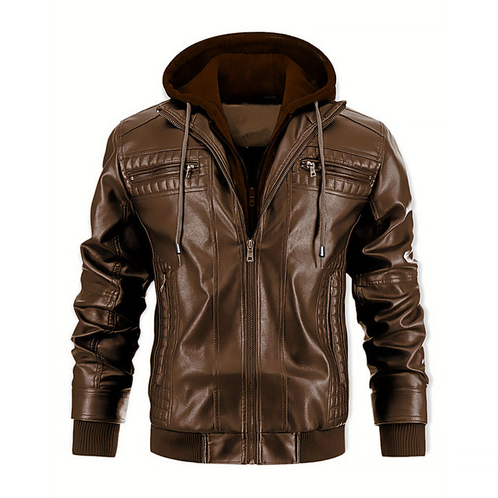 Herren Biker Jacke | Kapuze