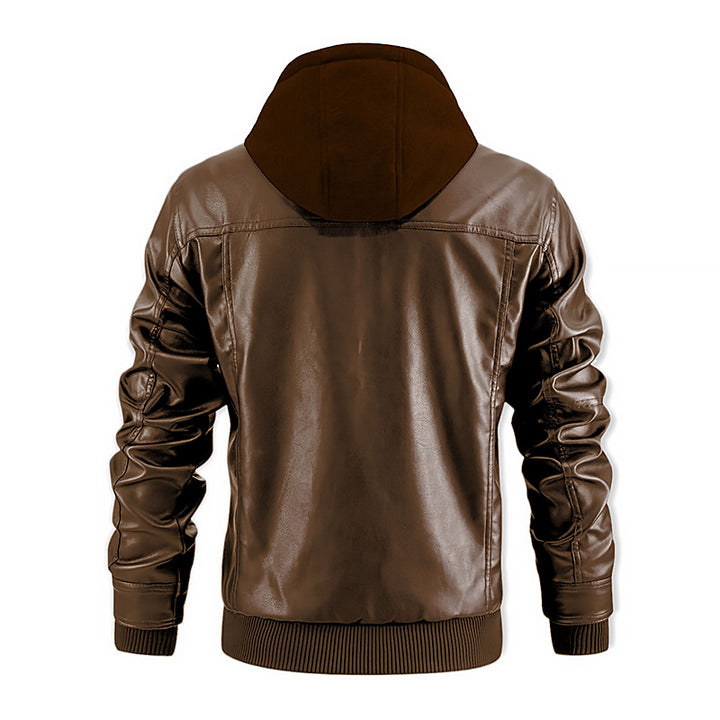 Herren Biker Jacke | Kapuze