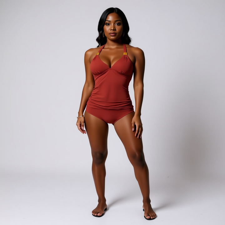 Damen Zweiteiliger Tankini | Formender Schnitt