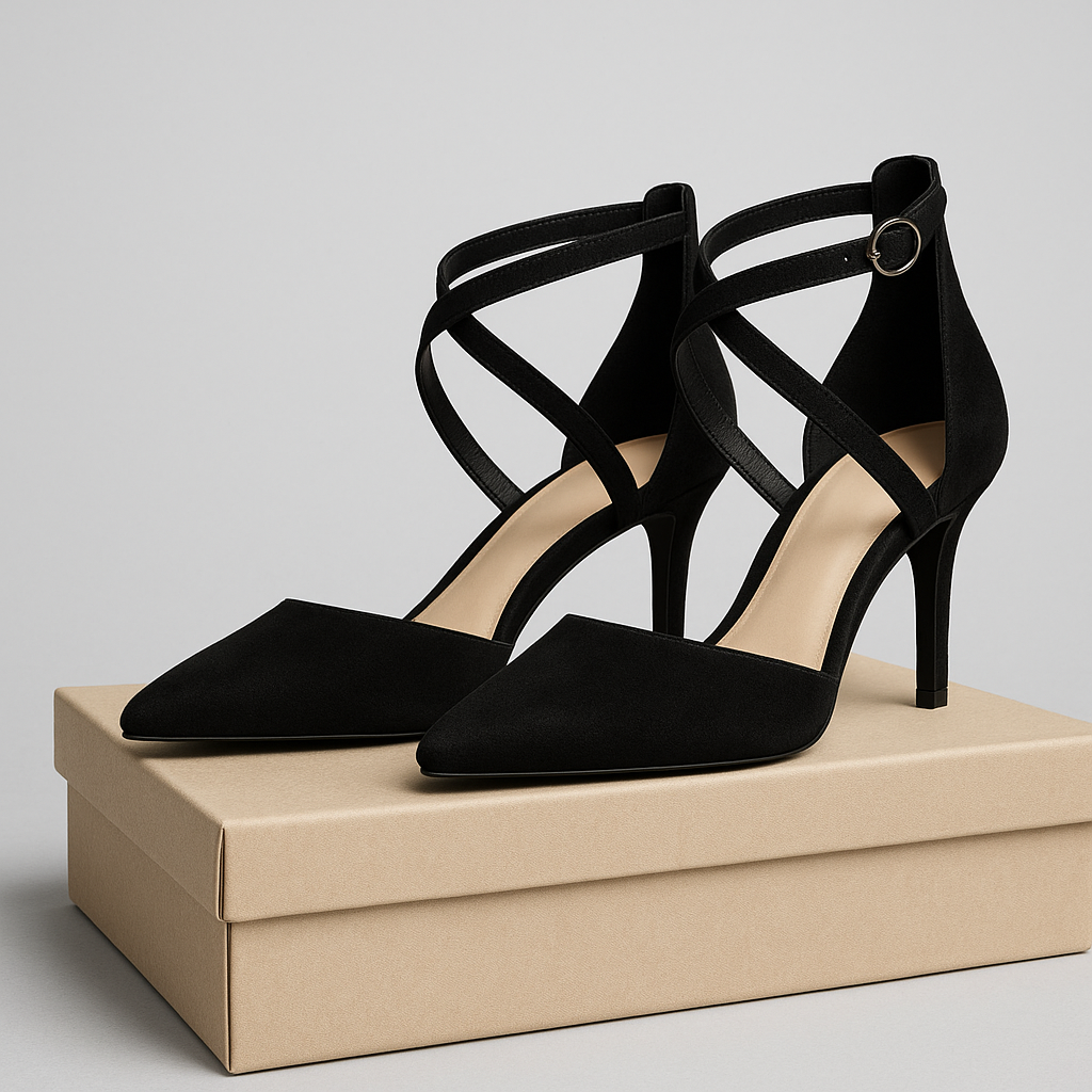 Damen Schnallenriemen Pumps | Spitzabsatz Design