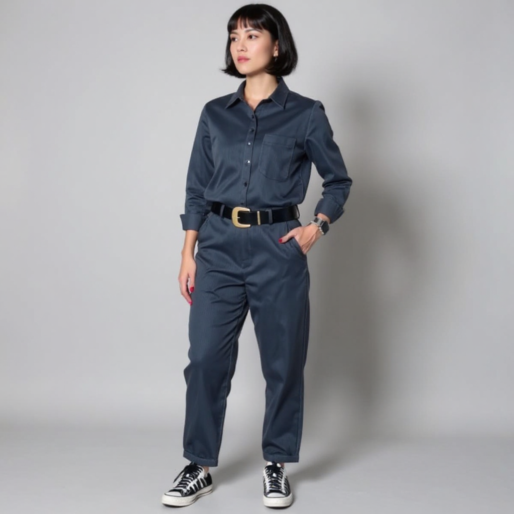 Damen Taillierte Stoffhose | Gerader Schnitt