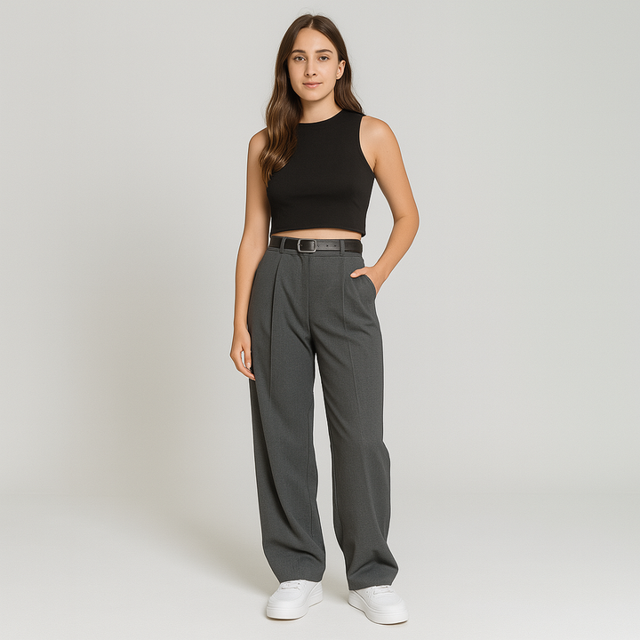 Damen Weitgeschnittene Hose | Gerader Schnitt