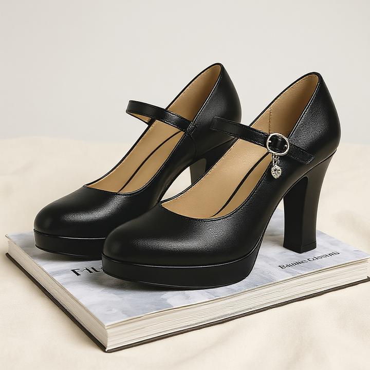 Damen Plateau Absatzschuhe | Verstellbarer Riemen