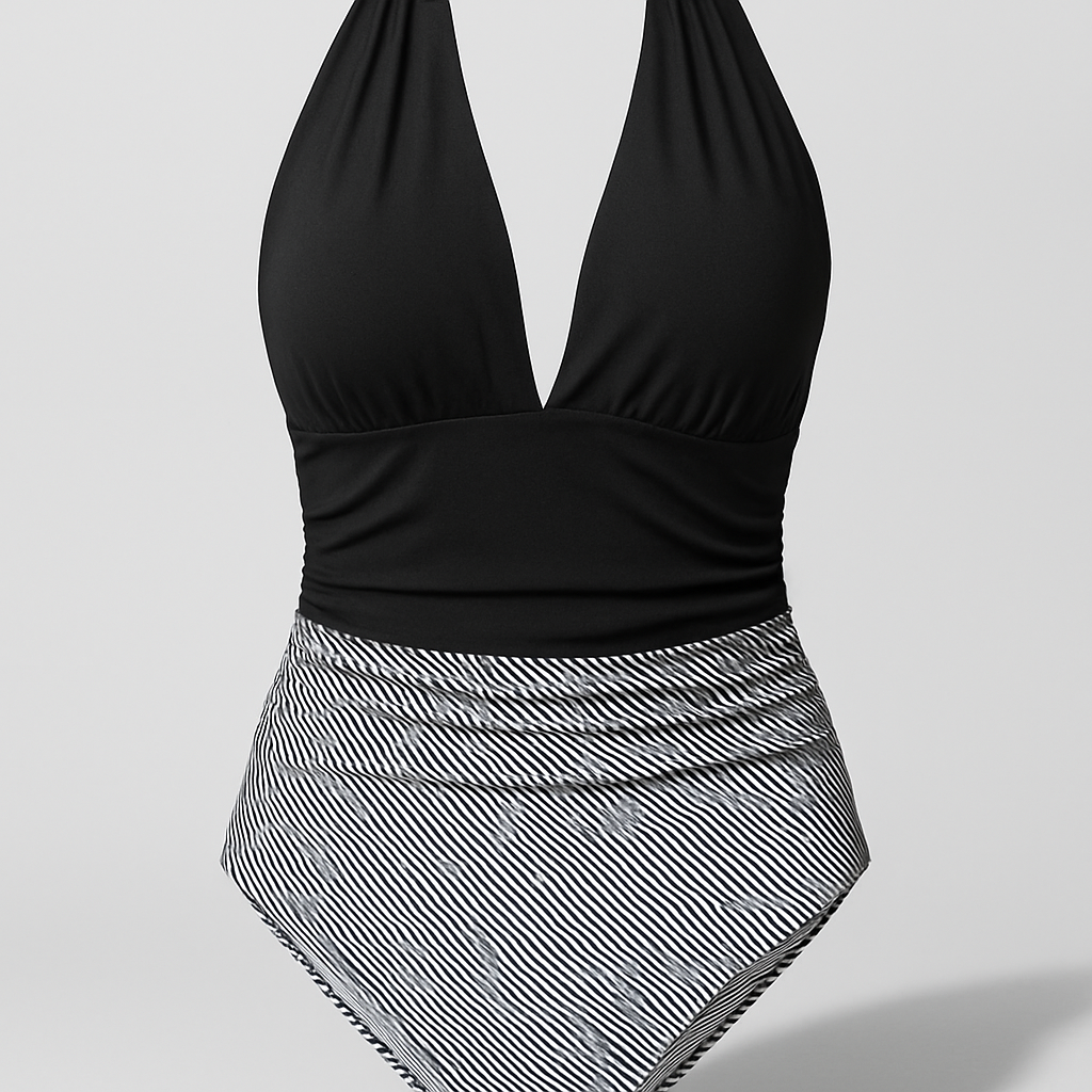 Damen Figurformender Badeanzug | Zweifarbiges Design