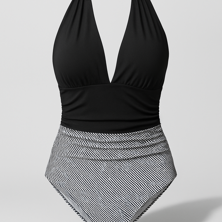 Damen Figurformender Badeanzug | Zweifarbiges Design