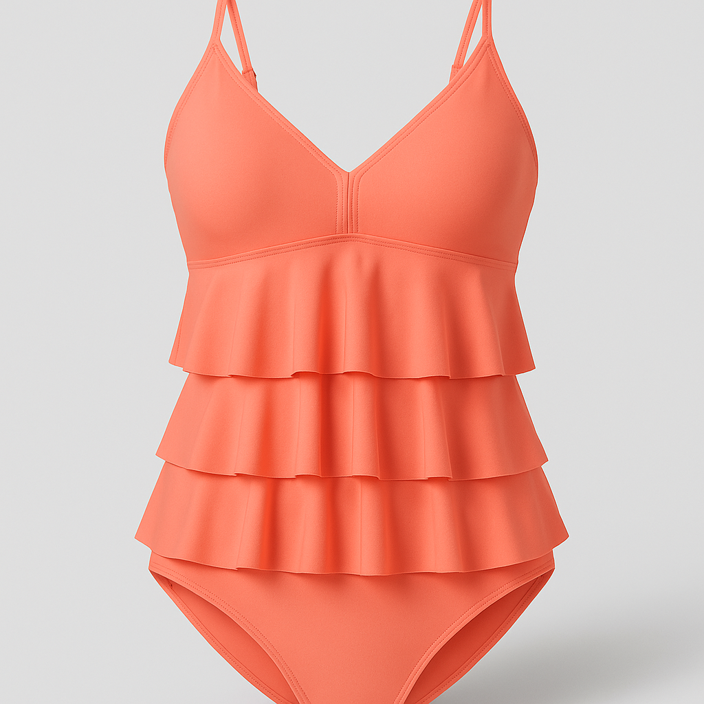 Damen Figurformender Badeanzug | Rüschen Design