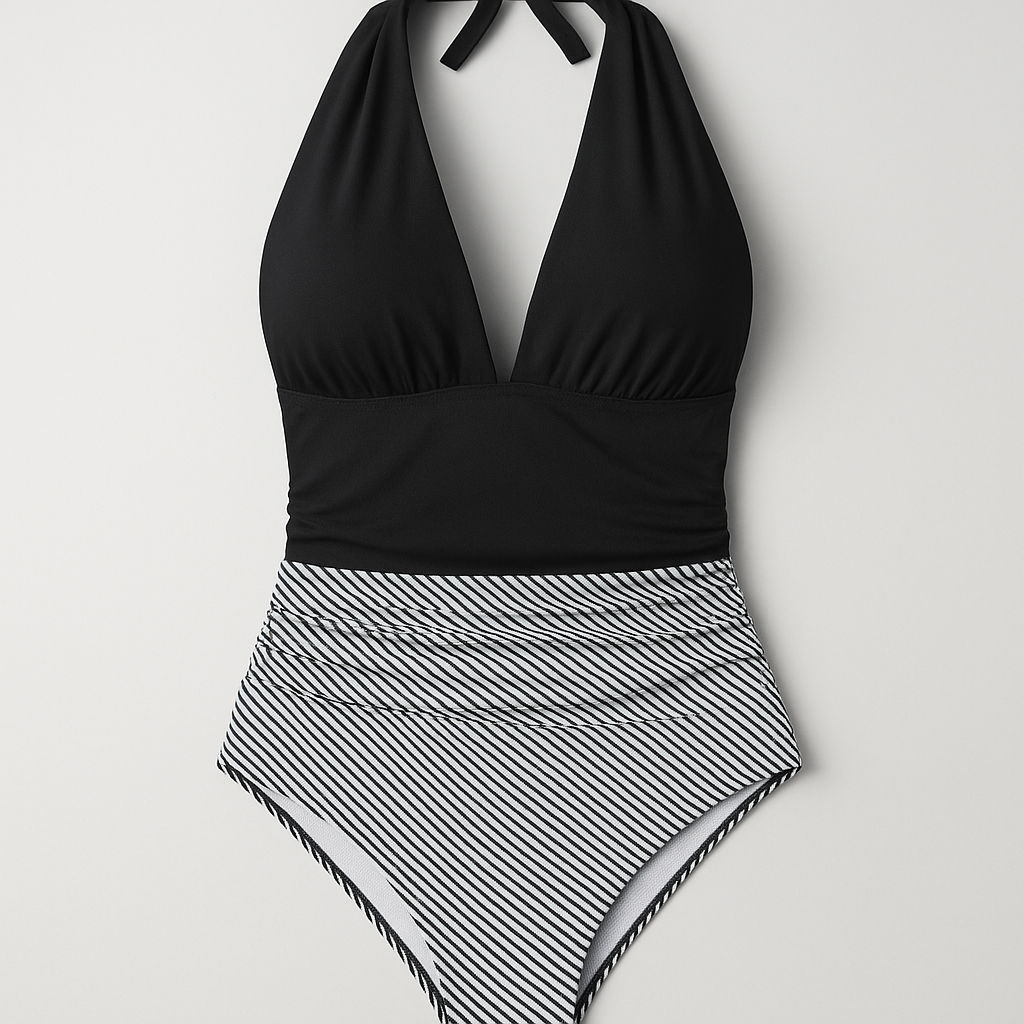 Damen Figurformender Badeanzug | Zweifarbiges Design