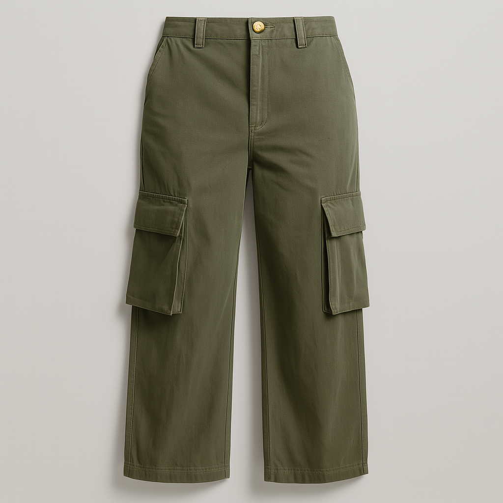 Damen Weitgeschnittene Cargohose | Mehrtaschig