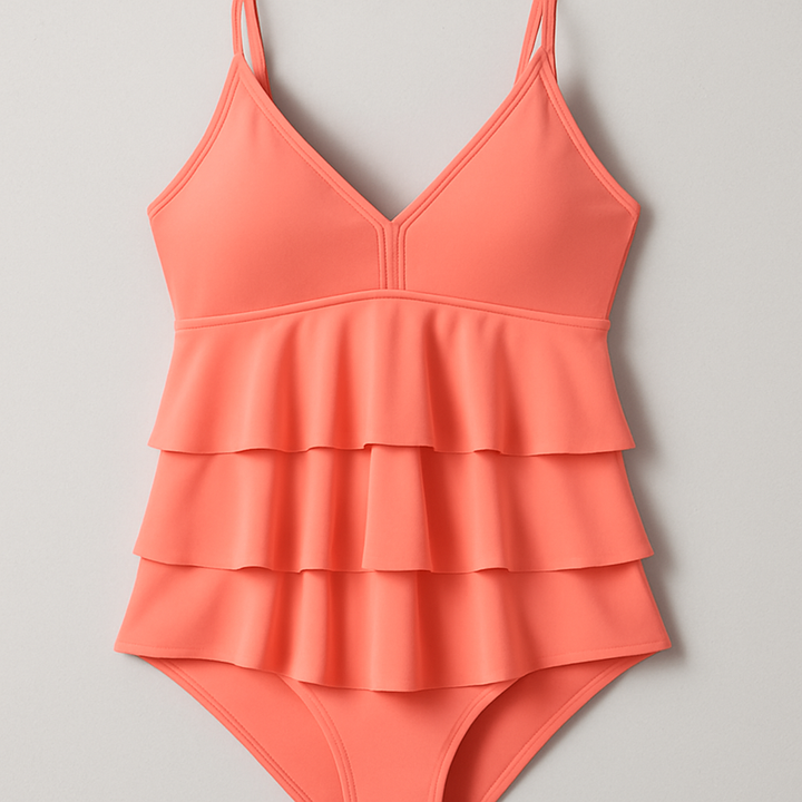 Damen Figurformender Badeanzug | Rüschen Design