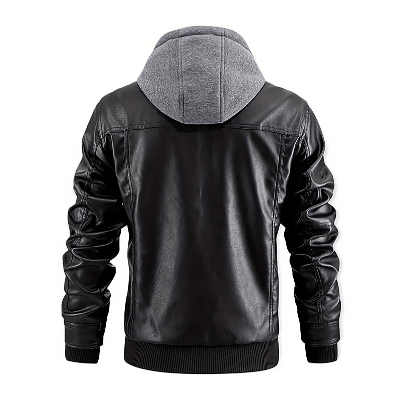 Herren Biker Jacke | Kapuze