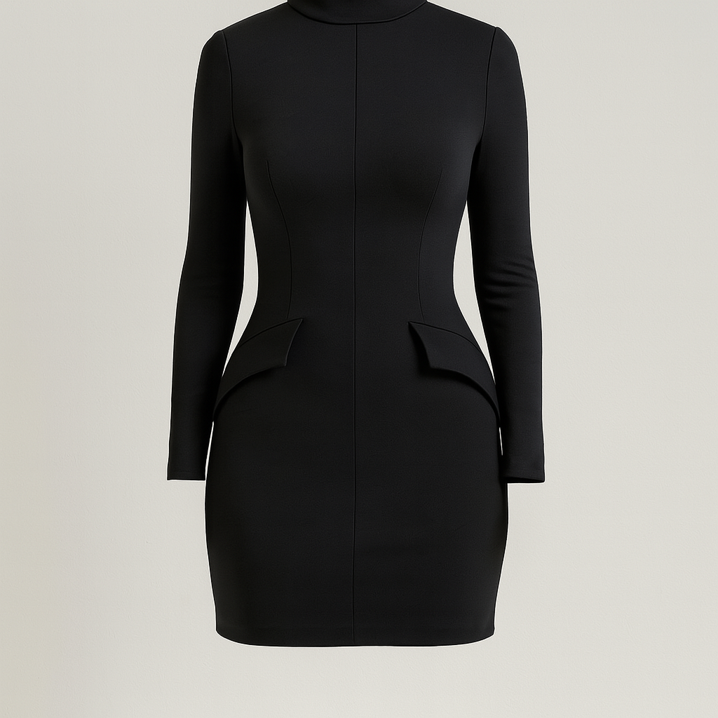 Damen Figurbetontes Minikleid | Langarm Modern