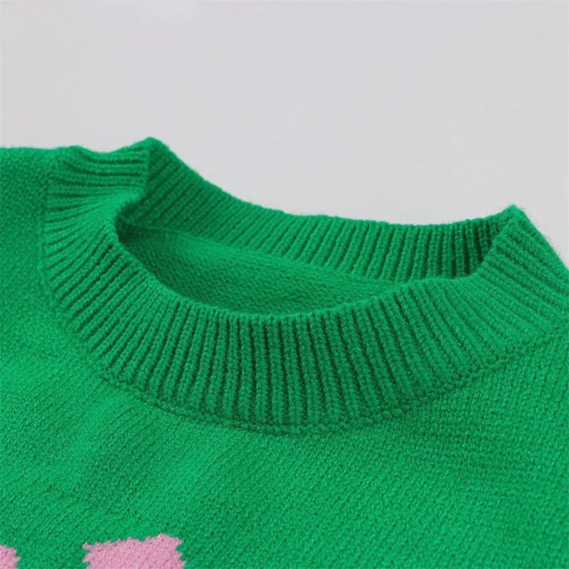 Pullover | Damen Oversize Pullover Langarm | Bedruckt