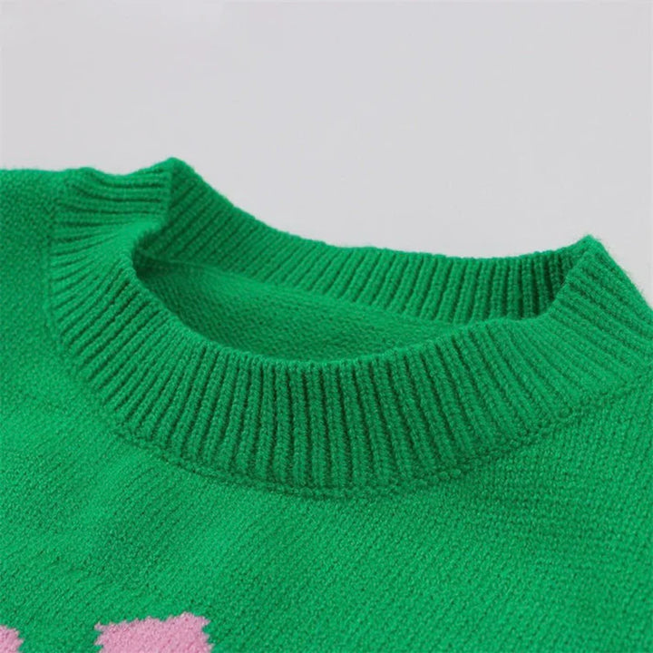 Pullover | Damen Oversize Pullover Langarm | Bedruckt