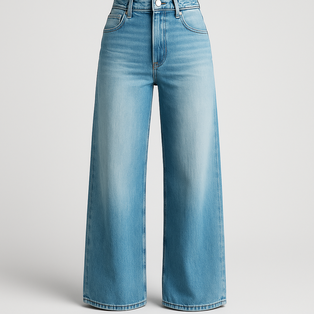 Damen Weitgeschnittene Jeanshose | Hohe Taille