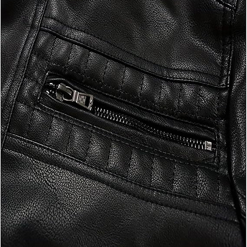 Herren Biker Jacke | Kapuze