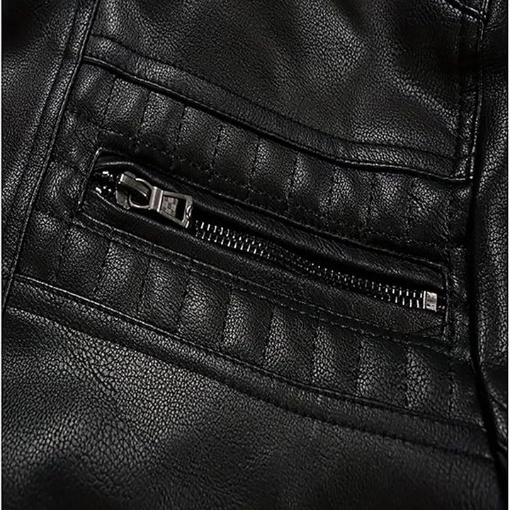 Herren Biker Jacke | Kapuze