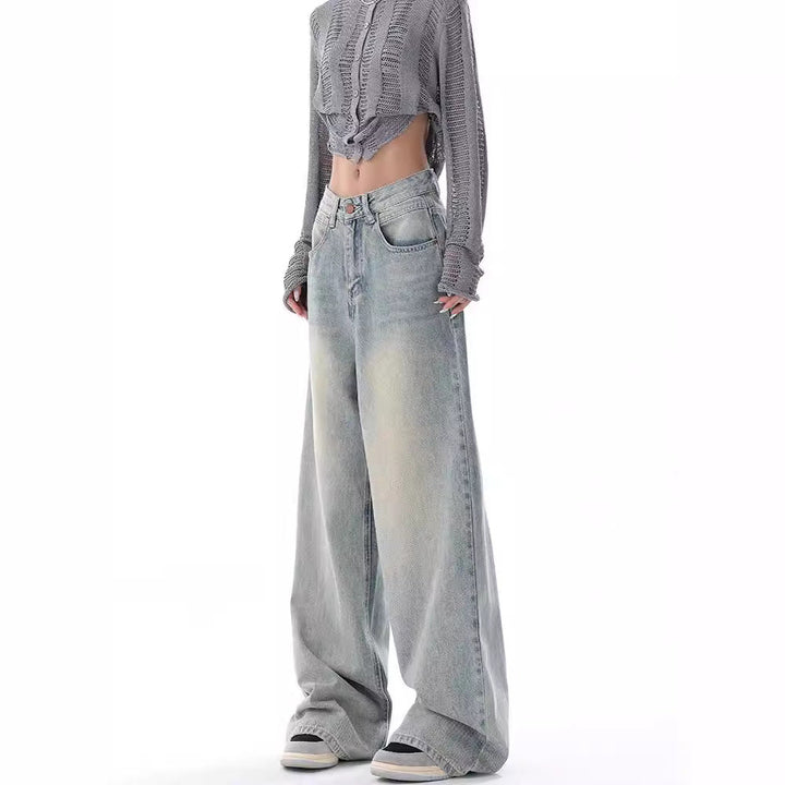 Damen Weite Baggy Jeans | High Waist
