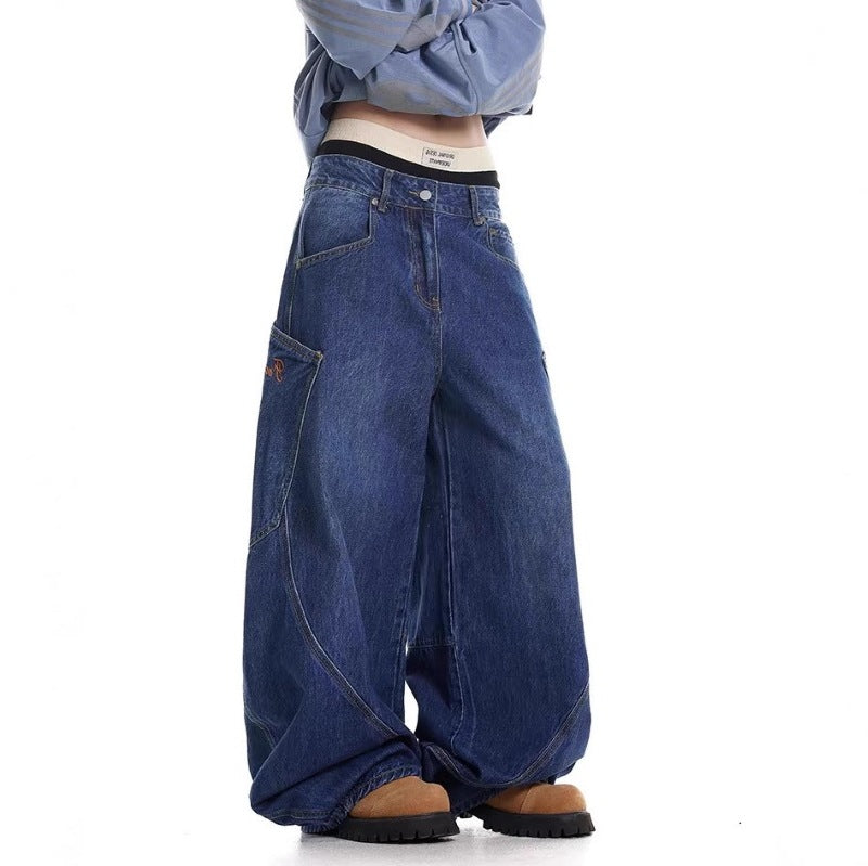 Damen Weite Baggy Jeans | Locker Geschnitten