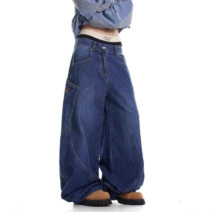 Damen Weite Baggy Jeans | Locker Geschnitten