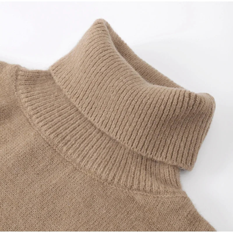 Damen Rollkragen Pullover | Klassischer Strickstil